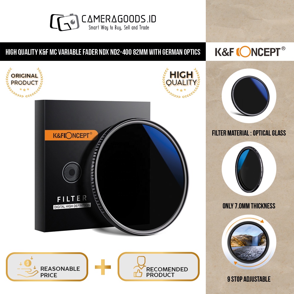 K&F ND2 - ND400 Variable Neutral Density ND 82mm