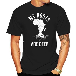 เสื้อยืดผ้าฝ้ายพิมพ์ลายขายดี แผนที่แอฟริกา พิมพ์ลาย My Roots Are Deep Proud สไตล์สตรีท สําหรับผู้ชาย และผู้หญิง