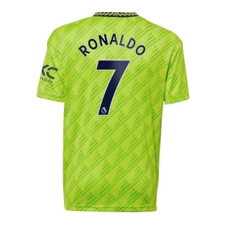 เสื้อกีฬาแขนสั้น ลายทีมแมนเชสเตอร์ ยูไนเต็ด เจอร์ซีย์ แมนยู 22/23 Ronaldo, B.Fernandez เวอร์ชั่นแฟนคลับ และเวอร์ชั่นเครื่องเล่น