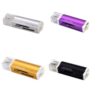 อะแดปเตอร์การ์ดรีดเดอร์ความเร็วสูง Mini Usb 2 0 Micro-Sd Tf M2 Ms T-Flash Card Reader All In 1 ขนาดเล็ก