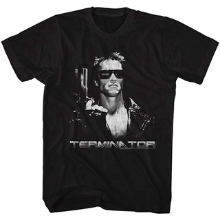 เสื้อยืดวินเทจ100%cotton เสื้อ ยืด ราคา ส่ง Terminator The Terminate Arnold Schwarzenegger Adult Black T-Shirt men เสื้อ