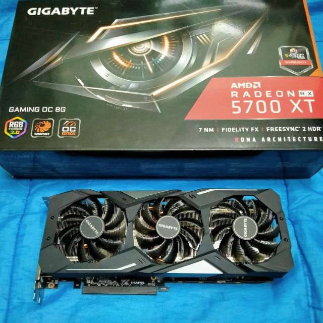 5700XT gaming oc 8g gigabyte rgb 2.0 รุ่น 3พัดลม มือ2 ประกันเหลือ