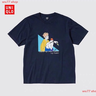 wu77 shop New Uniqlo / Uniqlo / Manga เสื้อยืดคอกลมแขนสั้นสําหรับผู้ชาย / ผู้หญิง discount