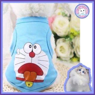 MILLY HOUSE♥ Pet Cartoon Vest ตุ๊กตาบูลด็อกเสื้อกั๊กการ์ตูนสัตว์เลี้ยงเสื้อผ้าแมวและกระต่ายในฤดูใบไม้ผลิและฤดูร้อน