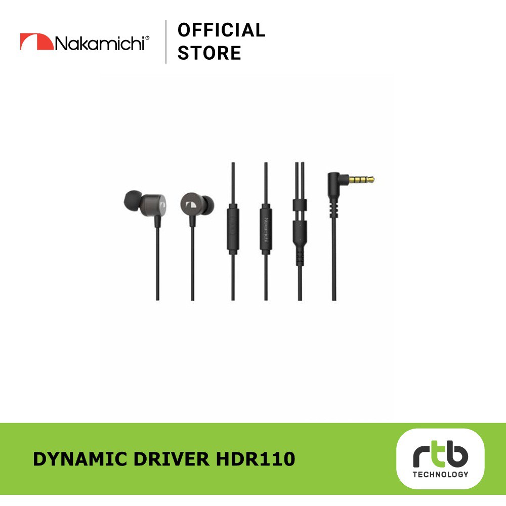 Nakamichi หูฟังมีไมค์ รุ่น NM HDR110  Earphone with Microphone - Black