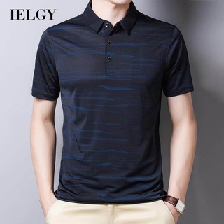 Ielgy เสื้อโปโลลําลอง พิมพ์ลาย สําหรับผู้ชาย