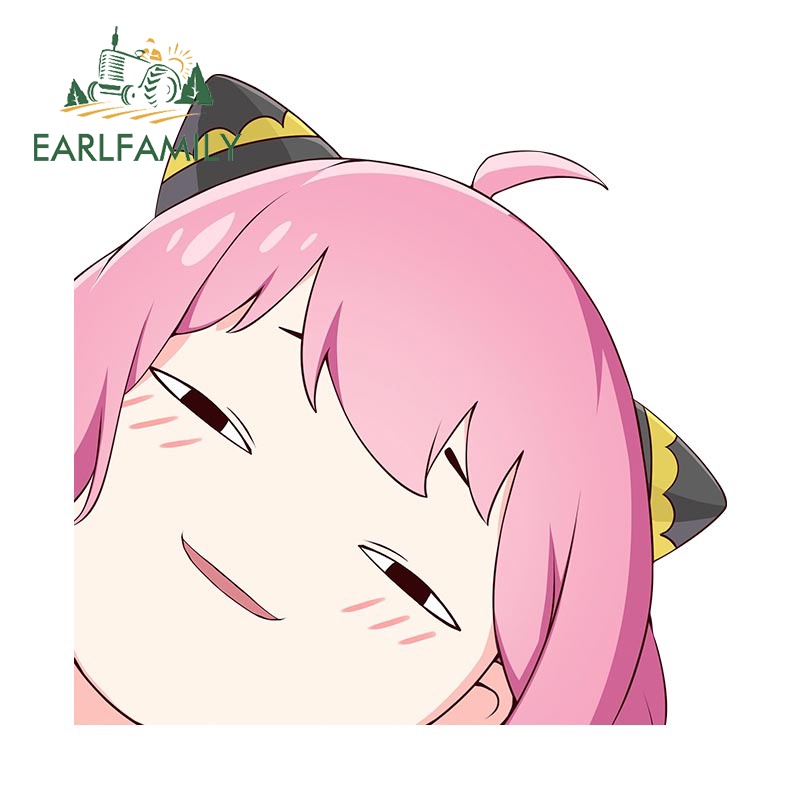 EARLFAMILY 13 ซม.Spy x ครอบครัวรถสติกเกอร์ตลกอะนิเมะกันน้ํารถอุปกรณ์เสริมรถจักรยานยนต์ Campervan Graffiti RV JDM VAN - รูปที่ 2