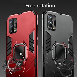 เคสโทรศัพท์ที่วางแหวนในรถยนต์แบบแม่เหล็ก Realme 8 7 Pro Realme8 8Pro 7Pro Mobile phone shell magnetic car ring bracket military-grade anti-fall shock-proof hard shell cover