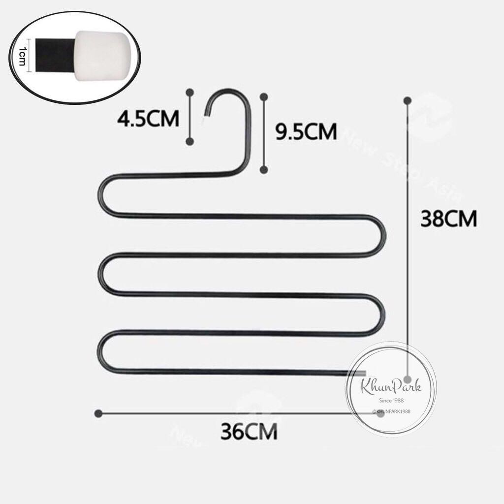 ไม้แขวนกางเกง 🎀 แขวนได้ทั้ง ผ้าพันคอ เนคไท เพิ่มเนื้อที่ในตู้เสื้อผ้าให้สามารถแขวนเสื้อผ้า kp99 - รูปที่ 2