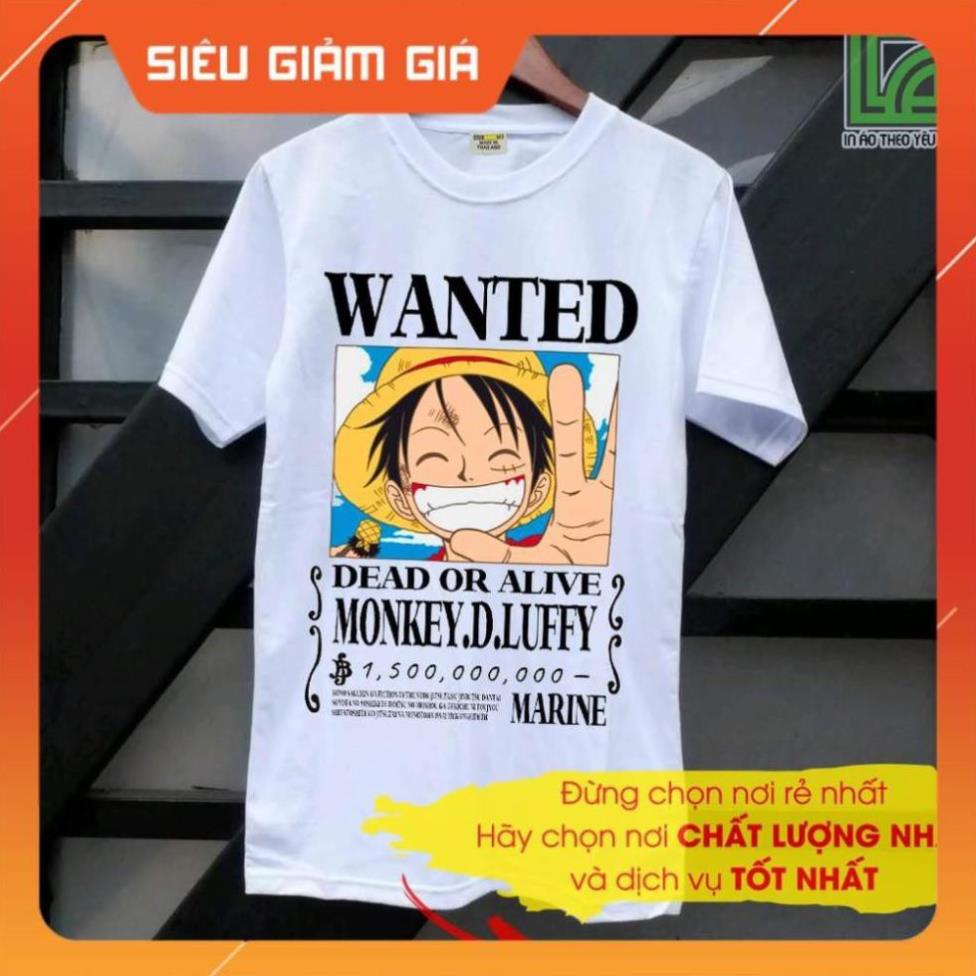 เสื้อเชิ้ตที่ต้องการ Luffy ACE SABO Bounty 1 Billion 500 Million Beli ต้องการใหม่ /คุณภาพที่นํากลับม
