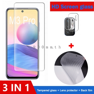 Xiaomi Poco M3 Pro 5G กระจกนิรภัย Xiaomi Poco F3 M3 X3 F2 M2 X2 Pro 5G ตัวป้องกันหน้าจอ + กระจกเลนส์ + ฟิล์มด้านหลัง Xiomi Poco X3Pro 9H ฟิล์มกระจก Redmi K30 K40 2.5D ฟิล์มกันรอย