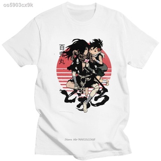 ๑Vintage Anime Dororo T Shirt Men Soft Cotton Awesome Mnaga T-shirt Short Sleeve Hyakkimaru Samuraiเสื้อยืด