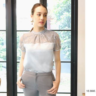 AMILA Blouse VE-B845 by VERONIQA ดัชเชสซาติน แขนสั้น IGPU22-4