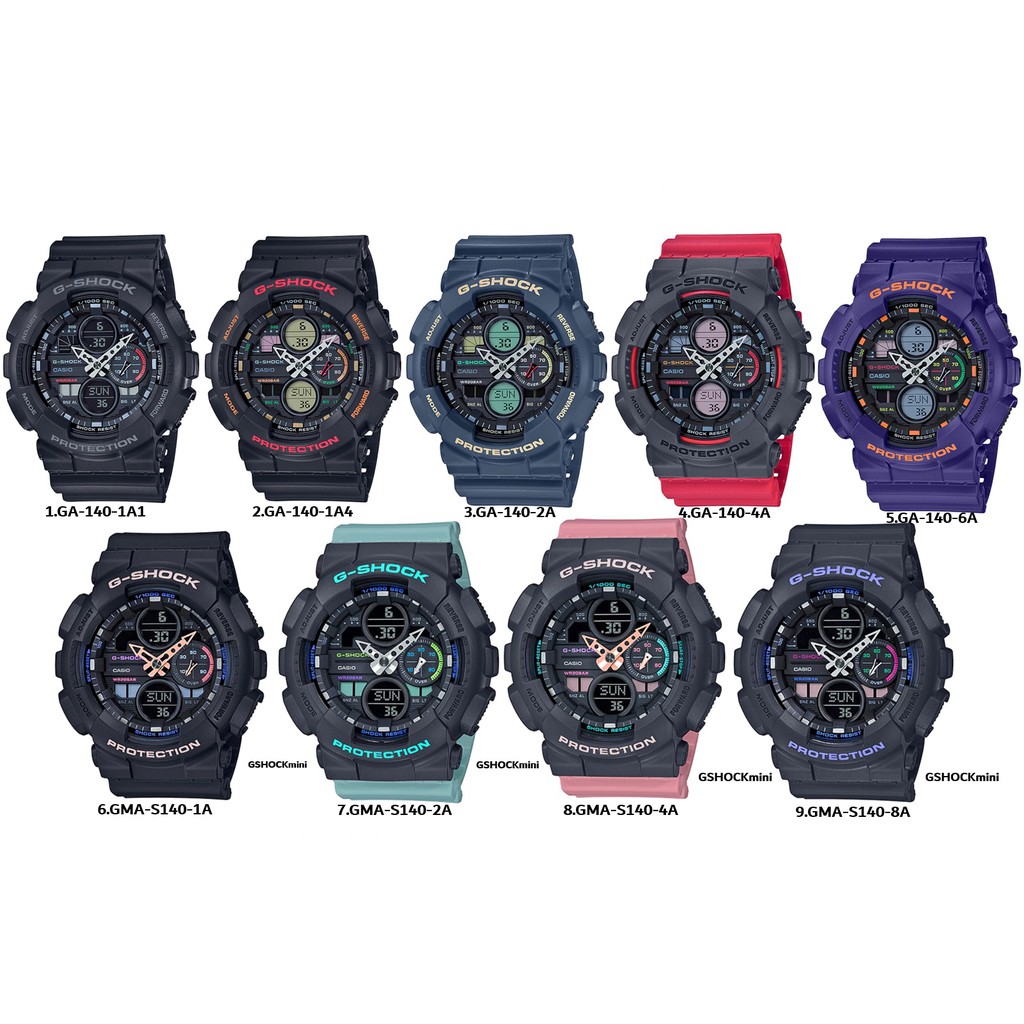 แท้ Cmg New. Casio GSHOCK Retro GA-140 GA-140-1A4 GA-140-4A GA-140-6A GA-140-1A1 series ประกันศูนย์ 1 ปี