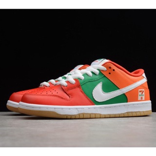 ☞สีใหม7-ELEVEN x Nike SB Dunk Low Pro QS รองเท้าผ้าใบผู้ชายและผู้หญิงรองเท้า CZ5130-600