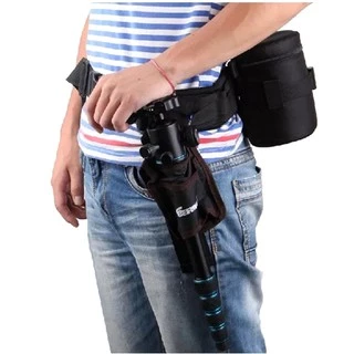 มัลติฟังก์ชั่ แบบพกพาที่สามารถปรับกล้องถ่ายภาพวิดีโอ DSLR เอวสายเข็มขัด Video Camera DSLR Waist Belt Strap