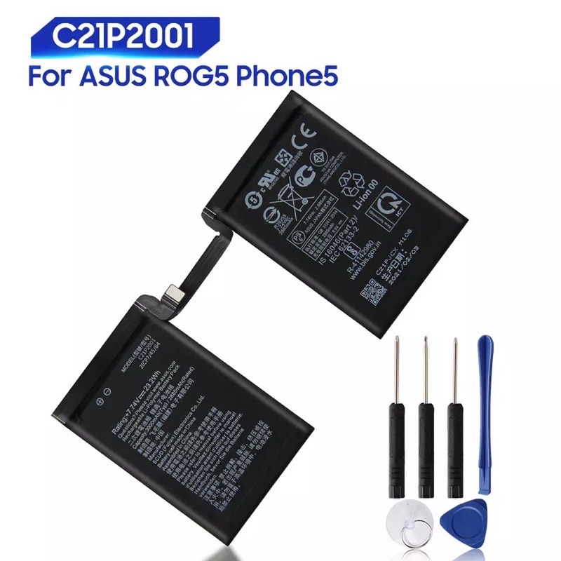 แบตเตอรี่ แท้ สำหรับ ASUS RONG5 ROG5 Phone5 I005DA C21P2001 +เครื่องมือ