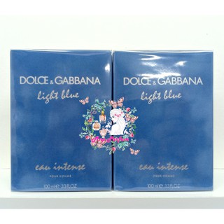 DOLCE &amp; GABBANA Light Blue EAU INTENSE Pour Homme Eau De Parfum For Men 100 ml. ( กล่องซีล )