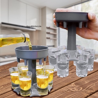 GoodGirlm1 Liquor Dispenser 6 Shot Glass  Dispenser Holder Drinking Games Tools for  Party TS