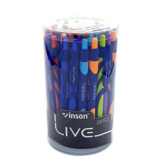 BEPEN VINSON LIVE F20 ปากกาลูกลื่น หมึกน้ำเงิน บรรจุ40ด้าม/กระปุก