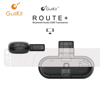 Gulikit Route+ ตัวรับสัญญาณบลูทูธ หรือเครื่องส่งสัญญาณ USB พร้อมเสียง สําหรับ NS Switch Lite บลูทูธ