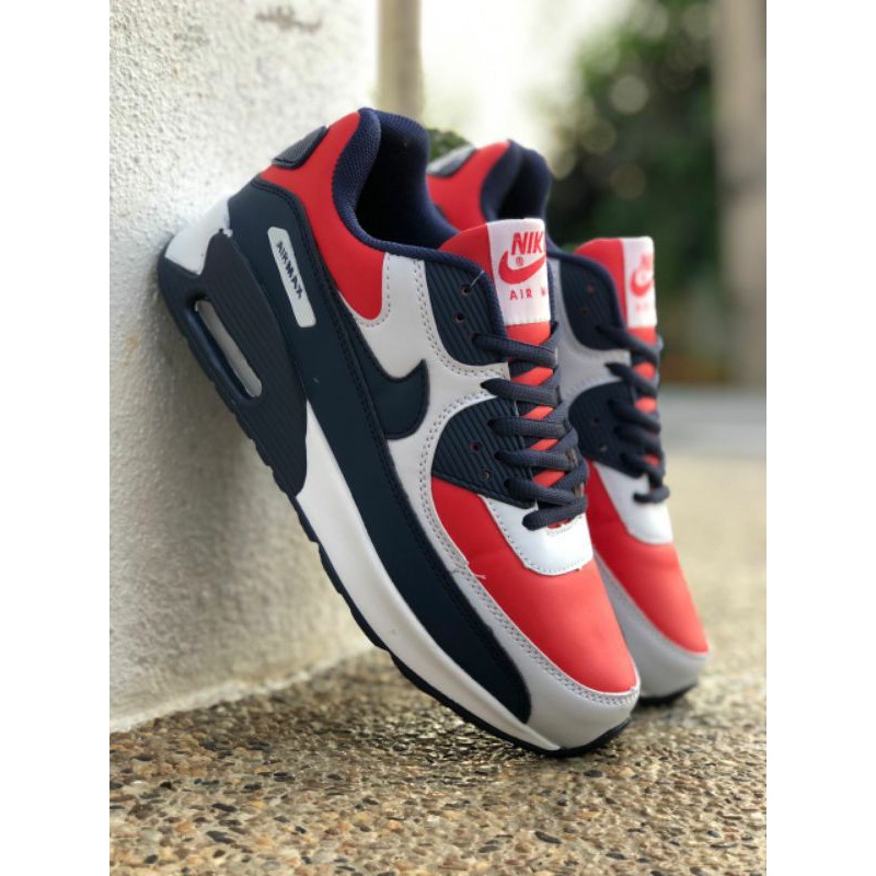 Nike AIRMAX 90 GRED 5A NAVY-WHITE/RED !!️Unisex!!️