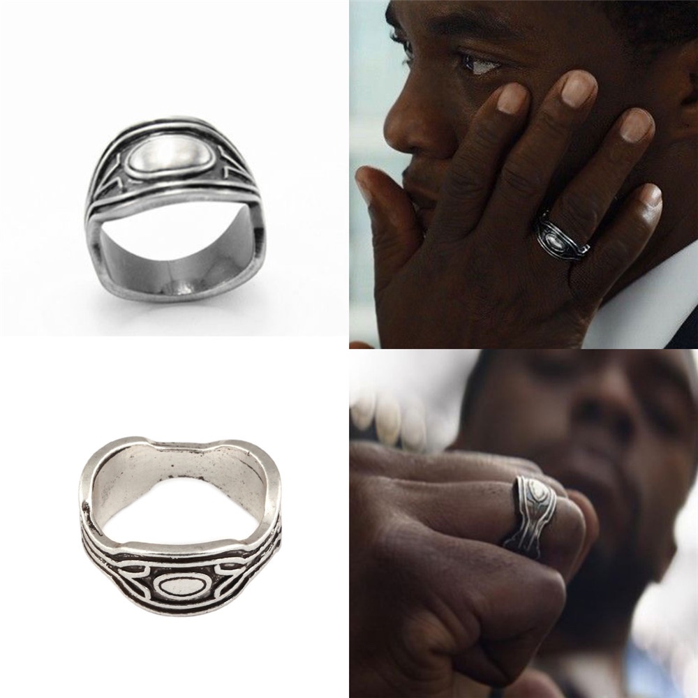 แหวน T'chala Black Panther Wakanda King แหวนแบล็คแพนเธอร์ แหวน WAKANDA FOREVER วัสดุ Alloy