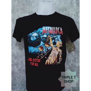 เสื้อยืดคอกลม สกรีนลาย METALLICA (รหัส 62)