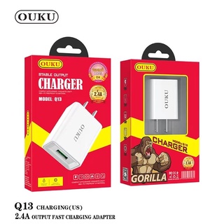 OUKU Q13 ชุดชาร์จ OUKU รุ่น Q13 (2.4A) สายชาร์จสำหรับ ouku q13 microUSB/ios/Type C/ ชาร์จแรง 2.4A งานแท้