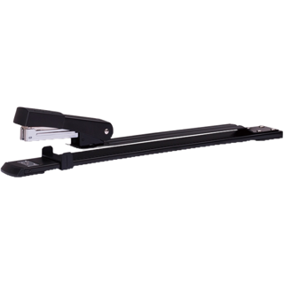 Deli 0334 Long Stapler เครื่องเย็บกระดาษมุงหลังคา ของแท้ 100% รับประกันสินค้า 1 เดือน (สีดำ) เครื่องเย็บกระดาษ ที่เย็บ