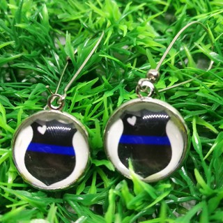 ต่างหู thin blue line shield