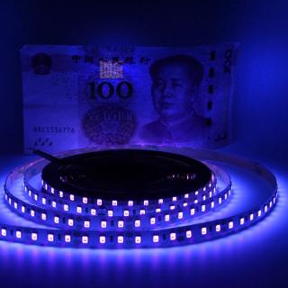 12 v uv 395-405 nm สายไฟ led 2835 smd 60 ดวง/m กันน้ําสําหรับตกแต่งประดับงานปาร์ตี้