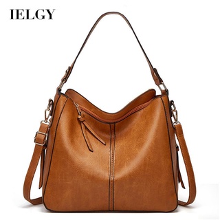 IELGY shoulder bag retro oily leather large capacity women go out