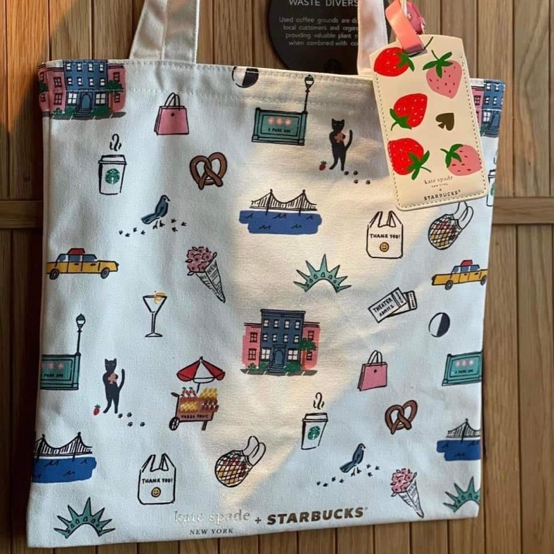 ถุงผ้า NYC Summer Tote Bag (Kate Spade New York x Starbucks) Collection 2022