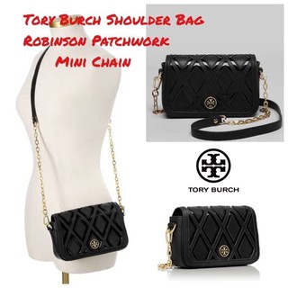 Tory Burch Shoulder Bag Robinson Patchwork Mini Chain กระเป๋าสะพายทรงครอสบอดี้