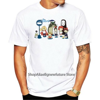 ใหม่ เสื้อยืดลําลอง แขนสั้น พิมพ์ลาย Miyazaki Hayao Spirited Away No Face Man My Neighbor KikiS สําหรับผู้ชาย Pagdbg87F