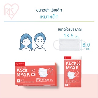 แมสเด็ก IRIS Ohyama ไซต์ Kids เหมาะกับเด็กเล็ก เด็กอนุบาล แบ…