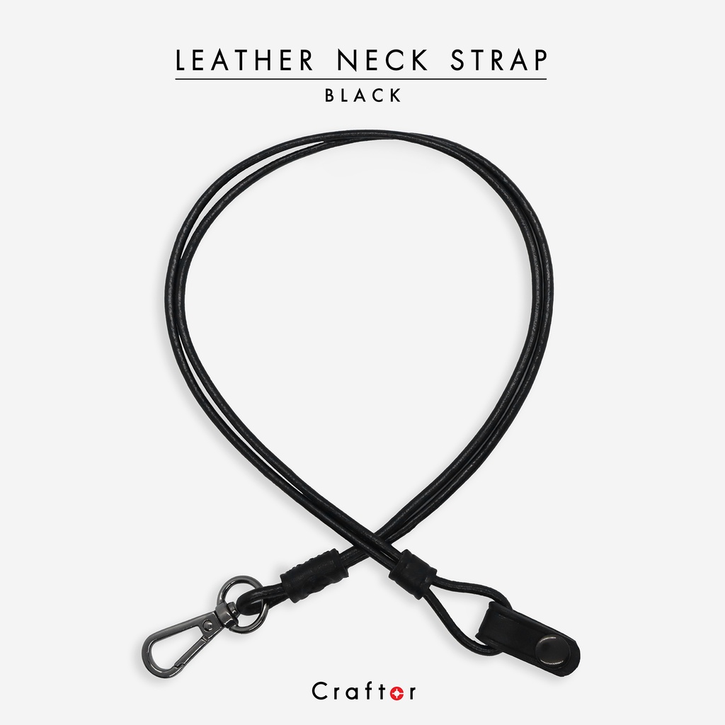 สายคล้องบัตรหนังแท้ รุ่น Leather Lanyard - Craftor