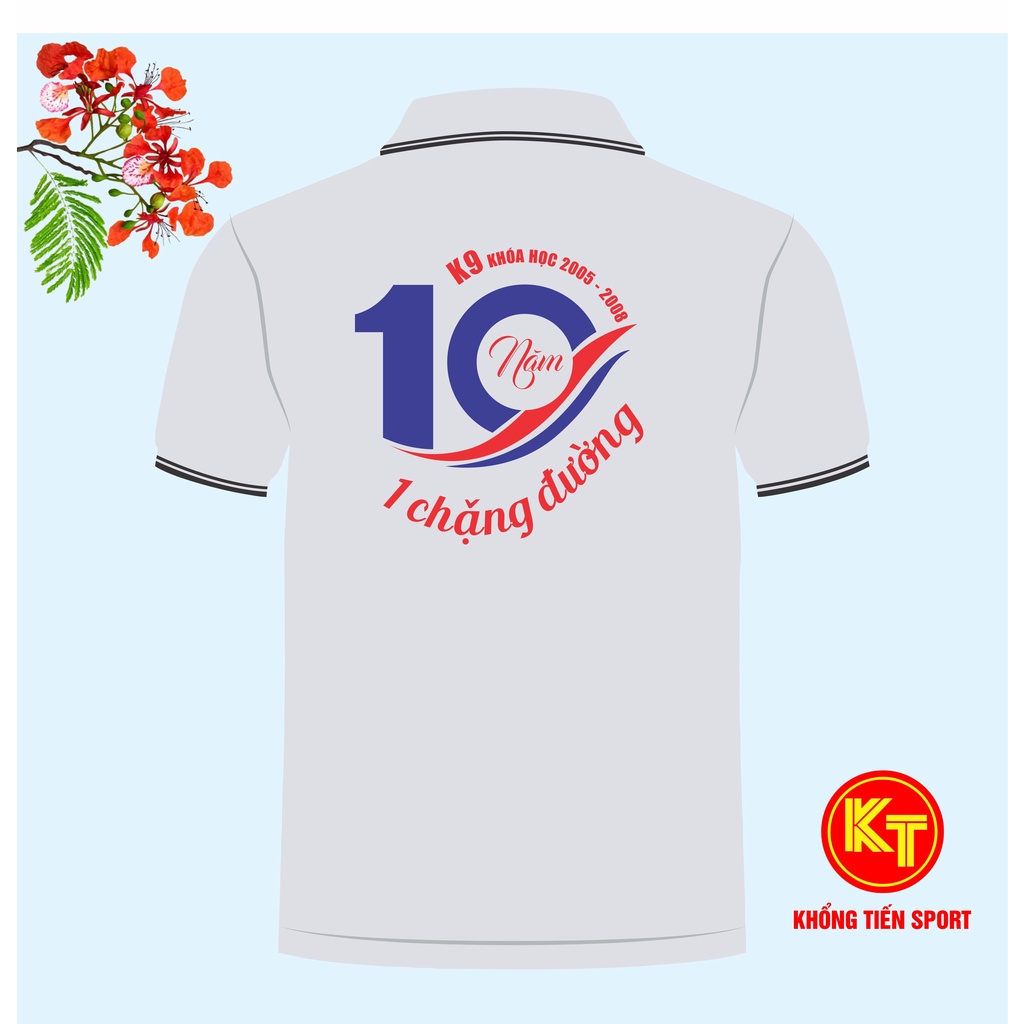 เสื้อยืดแขนสั้นคอปก 10th Class Reunion Uniform 1 Road
