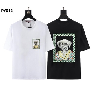 Py012 เสื้อยืดแขนสั้น พิมพ์ลายสุนัขปาล์ม นางฟ้า แฟชั่นสําหรับผู้ชาย และผู้หญิง XXXL