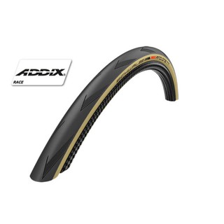 ยาง700x25/28c SCHWALBE Pro ONE TLE ADDiX ขอบพับ สีดำ-แก้มสีน้ำตาล