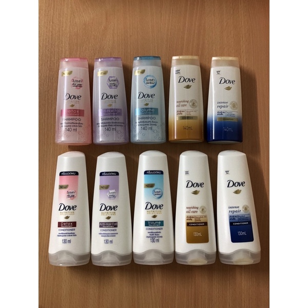 140 / 130 มล. โดฟ แชมพู ครีมนวดผม / Dove shampoo, conditioner