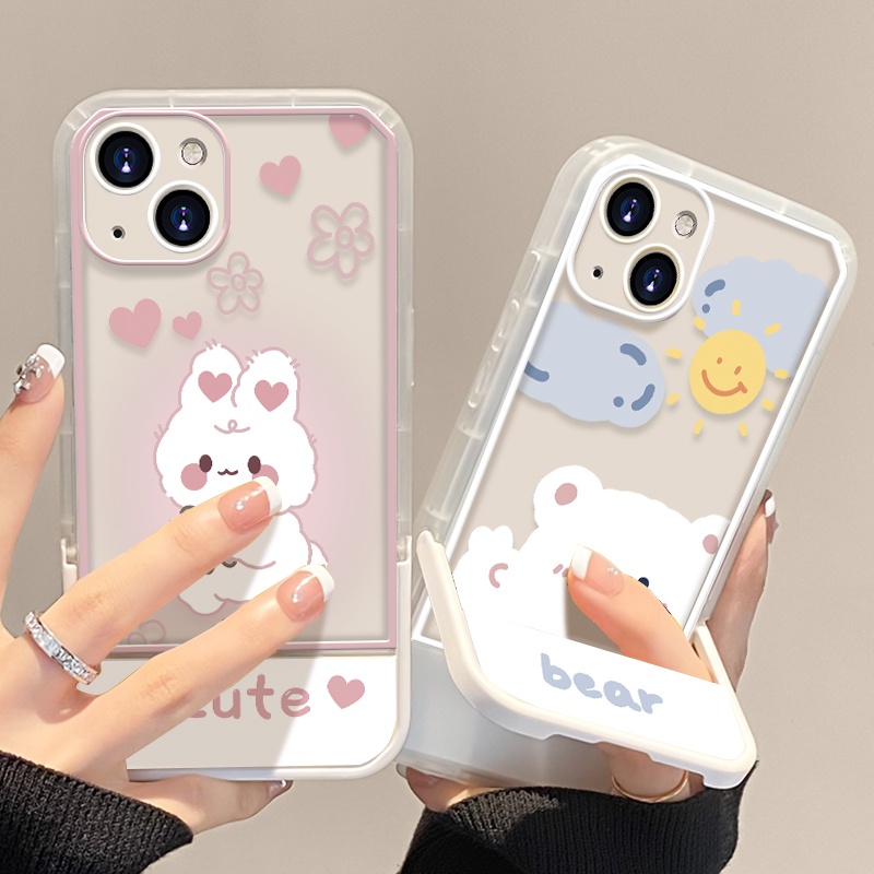 เคสโทรศัพท์มือถือซิลิโคน TPU ใส แบบนิ่ม กันกระแทก มีป็อบอัพ สําหรับ iPhone 12 13 SE2020 6 6S 7 8 Plus X XS XR 11 Pro Max