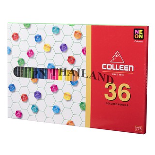 Colleen ดินสอสีไม้ คลอรีน 1 หัว 36 สี  รุ่น775 สีธรรมดา+นีออน(สะท้อนแสง)