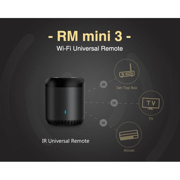 Broadlink RM mini 3 Smart remote Wi-Fi 4G IR สมาร์ทรีโมท คุมเครื่องใช้ไฟฟ้าในบ้านได้ จากรอบโลก