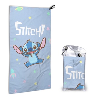 Stitch ผ้าขนหนูไมโครไฟเบอร์ แบบแห้งเร็ว ขนาด 80x40 ซม. สําหรับตั้งแคมป์ โยคะ และกีฬา (16X31.5 นิ้ว)