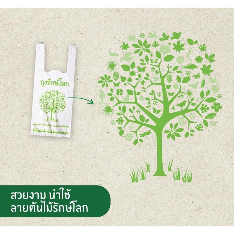 ซื้อ ถุงหิ้วย่อยสลาย ถุงรักษ์โลก(ไม่ใช่ถุงรีไซเคิล)