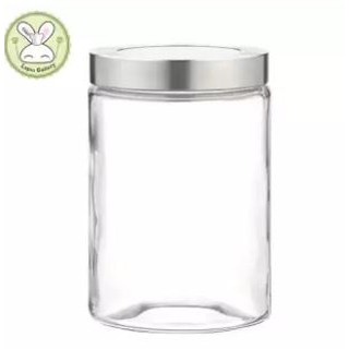 ขวดโหลแก้ว ฝาสเตนเลส แบบเกลียว ทรงกลม ขนาด 1250 ml