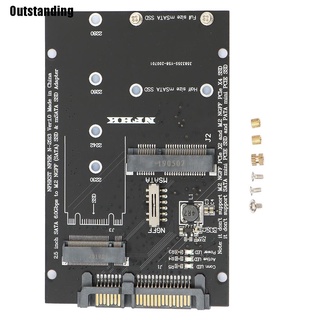 (Outstanding) อะแดปเตอร์การ์ด M.2 Ngff Msata Ssd เป็น Sata 3.0 2 In 1 สําหรับ PC