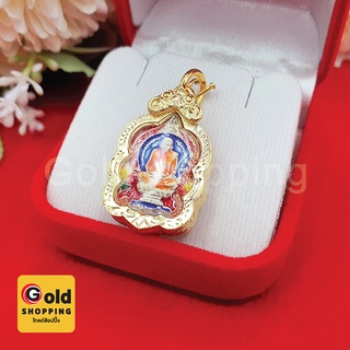 จี้พระหลวงปู่ทวด ขนาด 1.8 x 2.5 cm กรอบเลี่ยมทอง เสริมเมตตามหานิยม โชคลาภ จี้ทอง เสริมดวง ร่ำรวย ถูกหวย